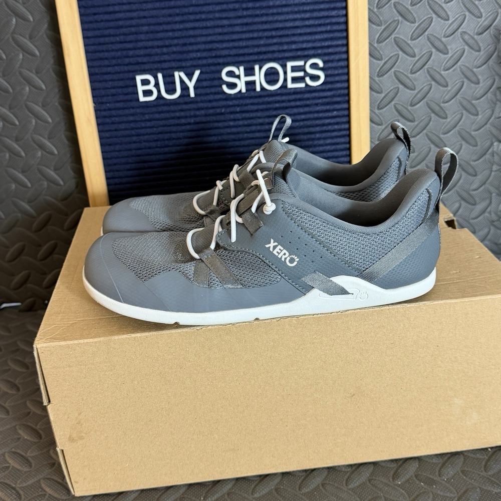 Xero Prio Coast Mens Barefoot Shoes Size 6.5 Gray Zero Drop EUC